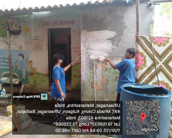 Special Project Of Anganwadi Painting Taken In Ron Village- Residential NSS Camp 2024-2025