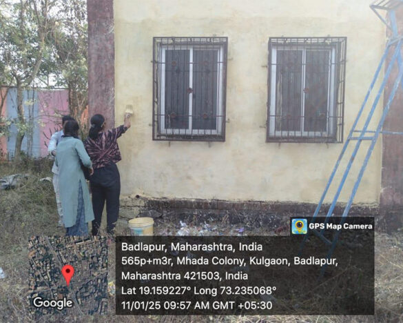 Special Project Of Anganwadi Painting Taken In Ron Village- Residential NSS Camp 2024-2025